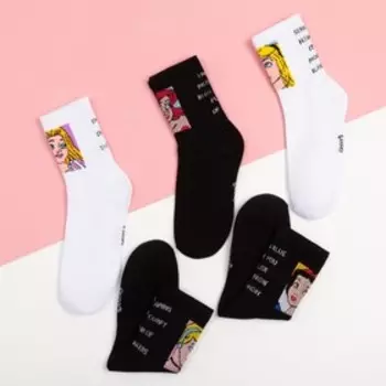 Набор носков "Princess rules", Disney, 5 пар, 20-22 см