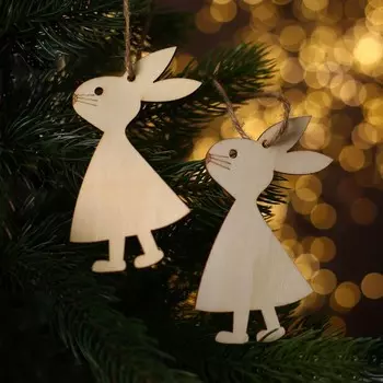 Набор новогодних подвесок «Зайцы» 2 шт.