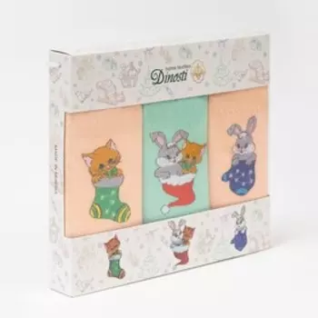 Набор новогодних полотенец вафельных Рождество, размер 33х60 см, 3 шт, вафля 190г/м, 100% хлопок