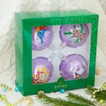 Набор новогодних шаров "Зима"