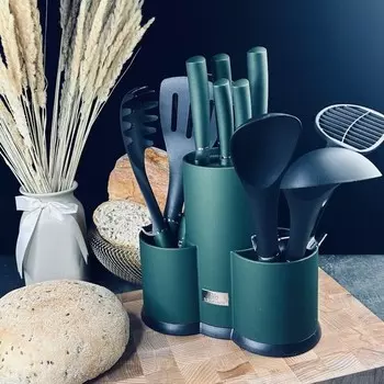 Набор ножей и кухонных принадлежностей Lenardi, на подставке, 12 предметов