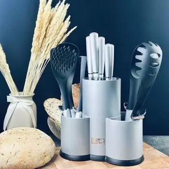 Набор ножей и кухонных принадлежностей Lenardi, на подставке, 12 предметов