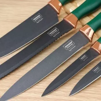 Набор ножей «Эсмиральда», 5 предметов, овощечистка в подарок