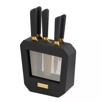 Набор ножей Lenardi, на подставке, 5 предметов