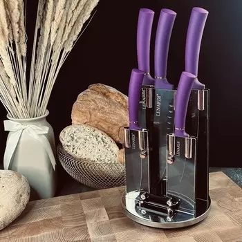 Набор ножей Lenardi, на подставке, 6 предметов