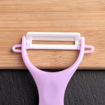 Набор ножей с антиналипающим покрытием Grape, керамическая овощечистка, цвет фиолетовый