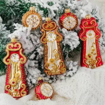 Ёлочные игрушки «Часы» h=135 см, МИКС