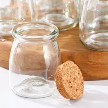 Набор баночек для специй с пробковой крышкой Доляна «Парфе», 200 мл, 778.5 см, 12 шт., стекло