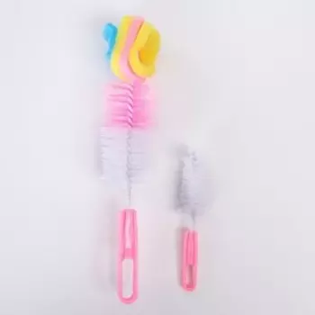 Набор ёршиков для бутылочек и сосок, цвета МИКС