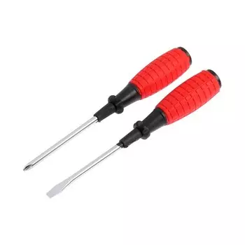 Набор отверток ЛОМ, обрезиненные рукоятки, PH2/SL6100 мм, 2 шт.