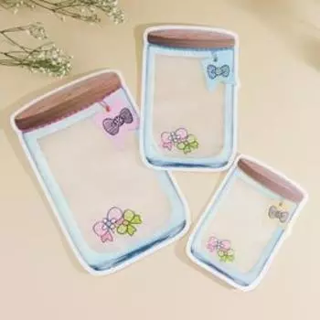 Набор пакетов для хранения продуктов «Бантики», застёжка zip-lock, 3 шт, 10,515 см, 13,519,5 см, 1724,5 см, цвет МИКС