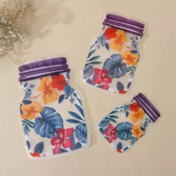 Набор пакетов для хранения сыпучих продуктов «Тропики», 3 шт, 15×10 см, 20×13 см, 24,5×16,5 см, zip-lock