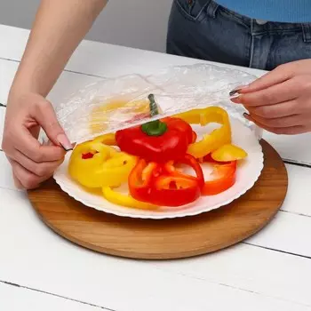 Набор пакетов для сохранения свежести продуктов с резинкой, до 32 см, 100 шт.