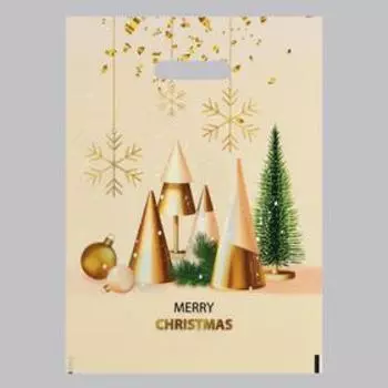 Набор пакетов "Рождественское искусство", с вырубной ручкой по 20 шт, 30х40 см, 50 мкм