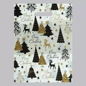 Набор пакетов "Сочельник", с вырубной ручкой по 20 шт, 30х40 см, 50 мкм