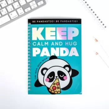 Набор PANDA: ежедневник A5 40 листов, планинг, ручка, скрепки, стикеры