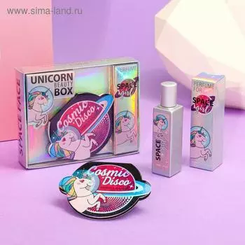 Набор «Space face»: парфюм (30 мл), румяна (оттенок натурально-розовый)