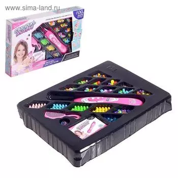 Набор парикмахера с аксессуарами для волос + аппарат для плетения