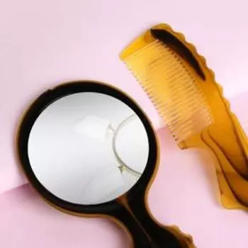 Набор парикмахерский, 2 предмета, 13(±1) см, цвет «янтарный»