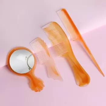 Набор парикмахерский, 4 предмета, 22(±1) см, цвет «янтарный»