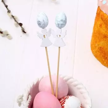 Набор топперов на пасху «Ангелочки», 2 шт., МИКС