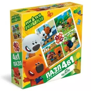Набор пазлов 4 в 1 «Ми-ми-мишки: Опытные путешественники», 9-16-25-36 элементов
