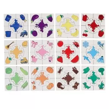 Набор пазлов - ассоциаций «Цвета», 12 пазлов