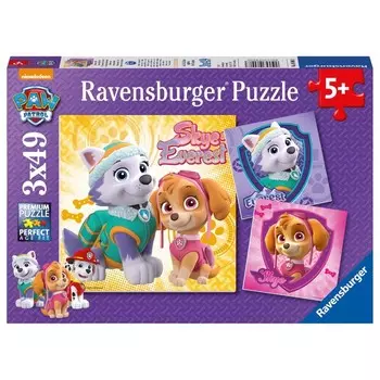 Набор пазлов Ravensburger «Щенячий патруль. Скай и Эверест», 3 штуки, 49 элементов