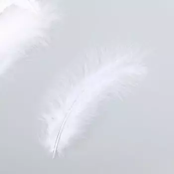 Набор перьев для творчества 30 шт (14-17 см), белый