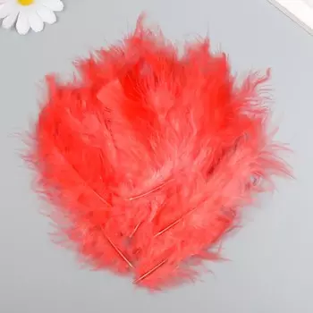 Набор перьев для творчества 30 шт (14-17 см), коралловый