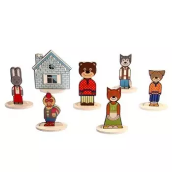 Набор персонажей сказки «Заюшкина избушка»