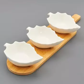 Набор пиал Jewel, на бамбуковой подставке