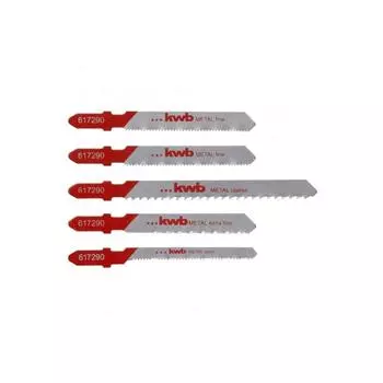 Набор пилок для лобзика по металлу KWB, 5 предметов, криволинейный рез