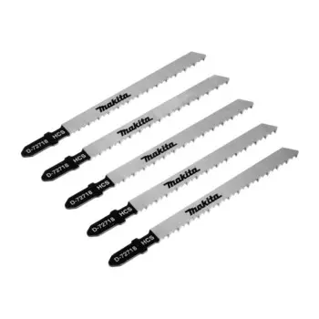 Набор пилок для лобзиков Makita Finish D-72718, по дереву, 100х1.2х9 TPI, 5 шт.