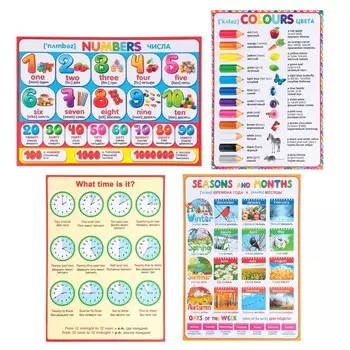 Набор плакатов «Английский язык» 3043 см