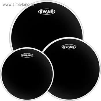 Набор пластика для том барабана Evans ETP-CHR-R Black Chrome Rock 10"/12"/16"