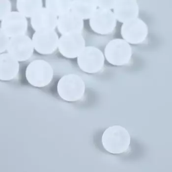 Набор пластиковых бусин "Астра" 10 мм, 20 гр (35+/-3шт), прозрачный