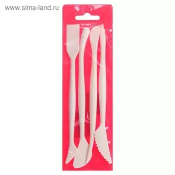 Набор пластиковых стеков для лепки GLOBUS, большой, 4 штуки, профессиональные