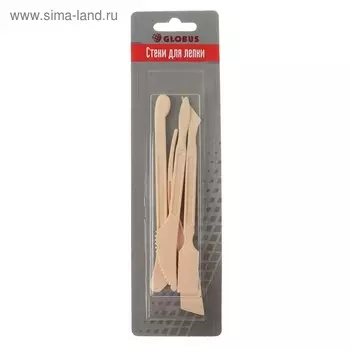Набор пластиковых стеков для лепки GLOBUS, малый, 4 штуки, профессиональные