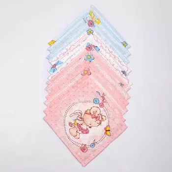 Набор платков носовых детских 18х18 см, 12шт, рис 5468 микс, 100г/м хл100%