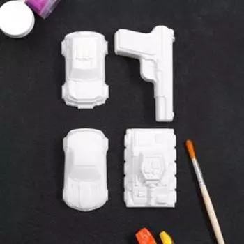 Набор под раскраску "Для мальчиков №2" белый, 20х2,5х20см