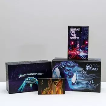 Набор подарочных коробок 10 в 1 «Неон», 12 × 7 × 4 - 32.5 × 20 × 12.5 см