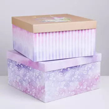 Набор коробок 10 в 1, упаковка подарочная, «Прованс», 10.2 х 10.2 х 6–28.2 х 28.2 х 15 см