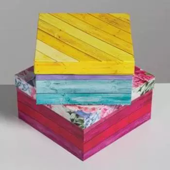 Набор подарочных коробок 5 в 1 «Дерево», 22 × 22 × 12–14 × 14 × 8 см