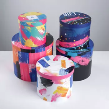 Набор подарочных коробок 5 в 1 «Мазки», 13 × 14‒19.5 × 22 см