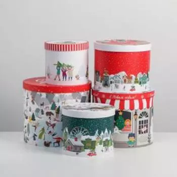 Набор подарочных коробок 5 в 1 «С Новым годом», 13 х 1419.5 х 22 см