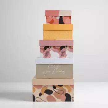 Набор коробок 5 в 1, упаковка подарочная, «Стиль», 14 х 14 х 822 х 22 х 12 см