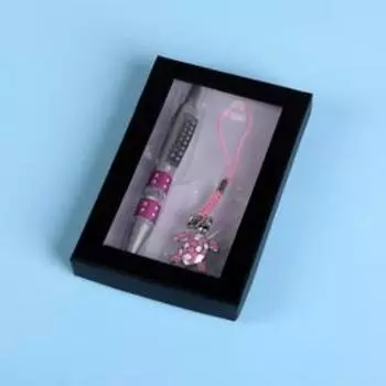 Набор подарочный 2в1 (ручка, брелок-подвеска) микс