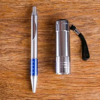 Набор подарочный 2 в 1, ручка, фонарик