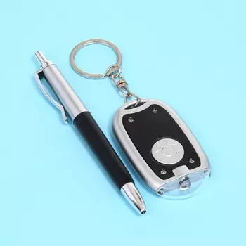 Набор подарочный 2 в 1, ручка, фонарик черный